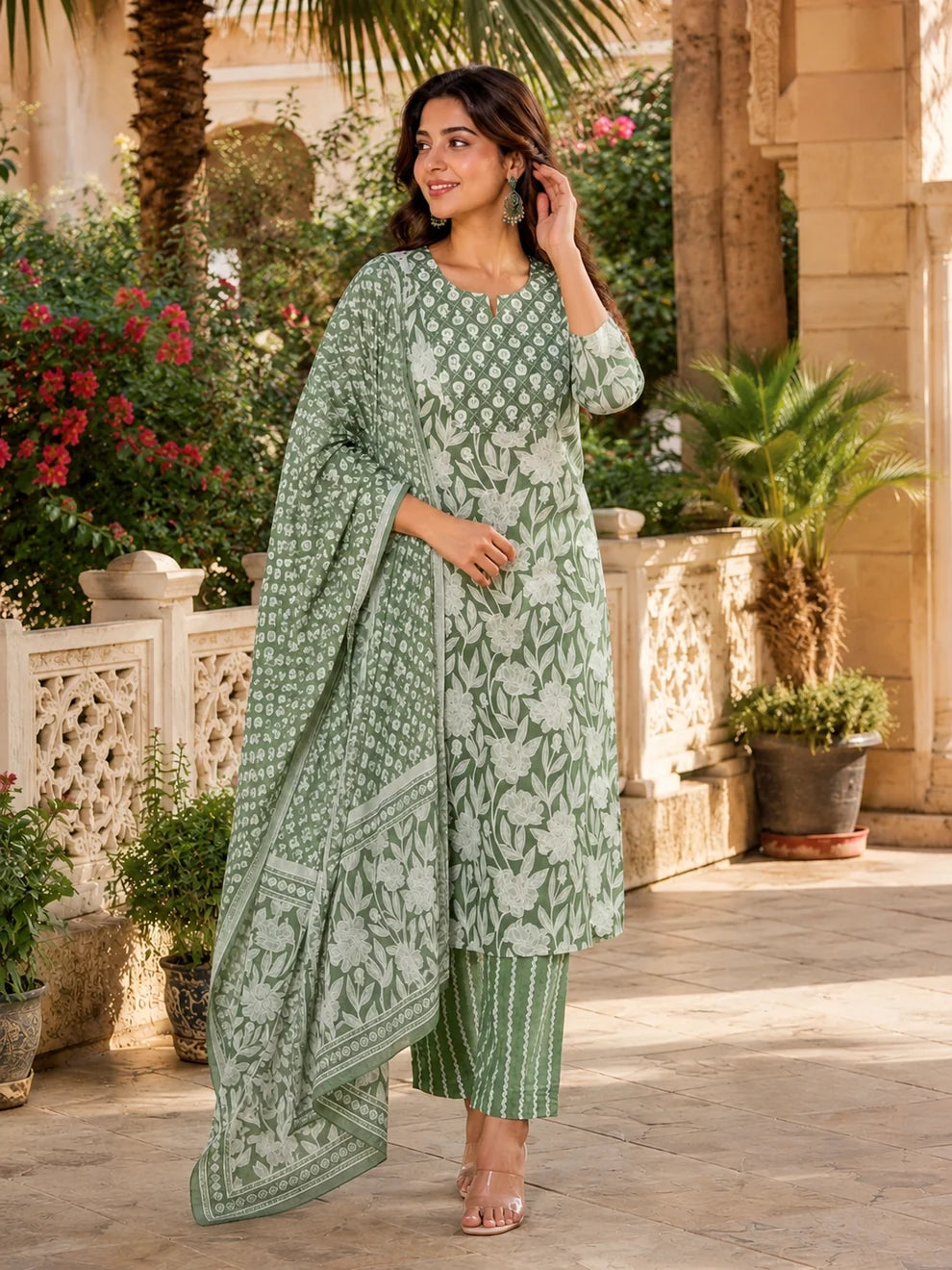 Soha Hand Printed Cotton Set