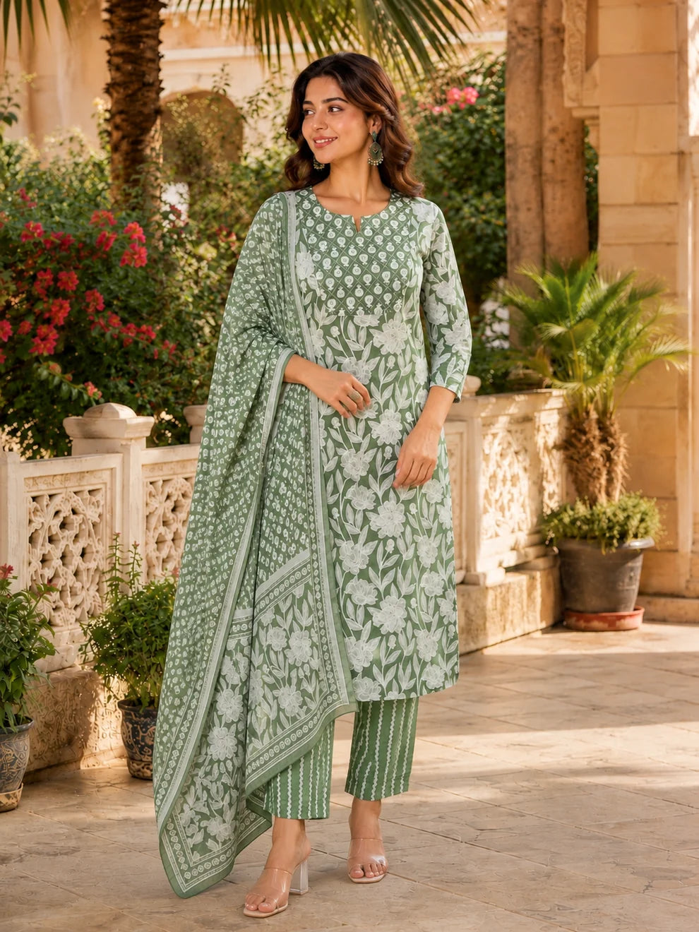 Soha Hand Printed Cotton Set