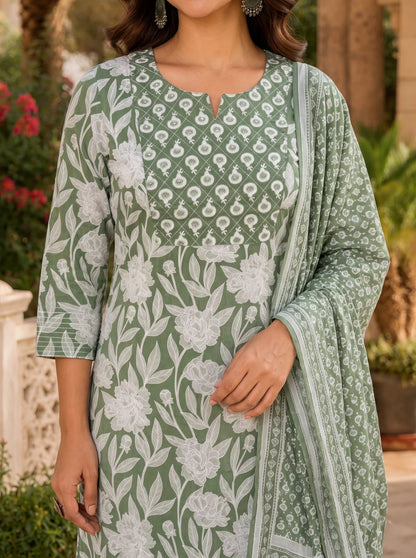 Soha Hand Printed Cotton Set